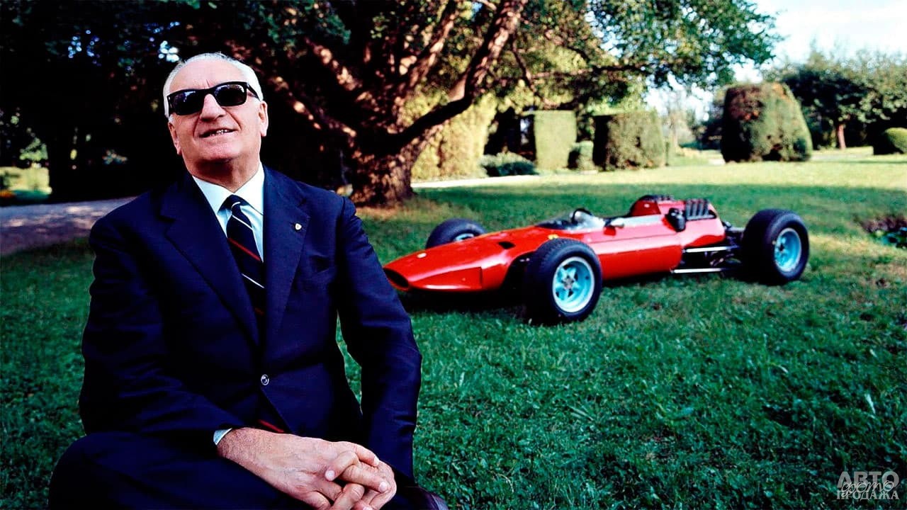Энцо Феррари и чемпионский болид Ferrari 158 1964 года