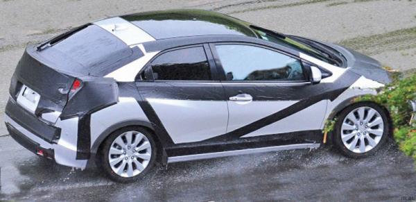 Honda Civic 2012 года проходит предсерийные тесты
