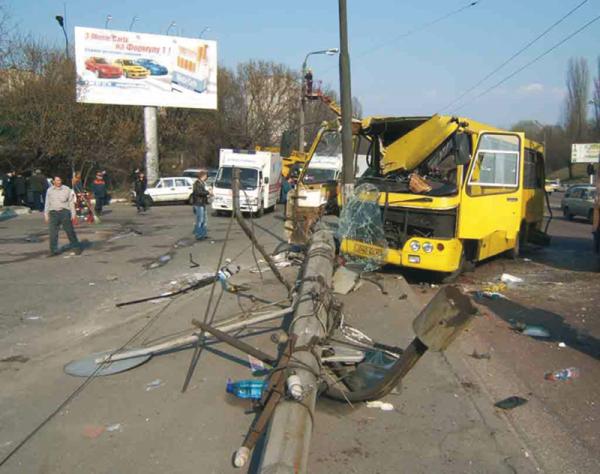 В 2009 году в Харькове произошло 65 ДТП с участием маршруток