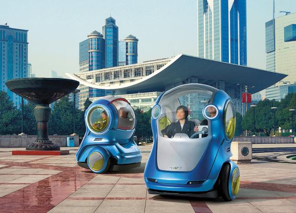 General Motors GM EN-V Concept: маленькие автомобили для большого города
