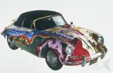Дженис Джоплин раскрасила свой Porsche 356 в стиле Flower Power