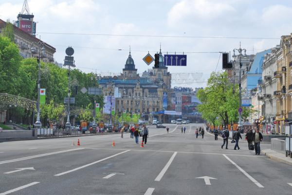 На время проведения Евро-2012 движение в центре Киева будет перекрыто