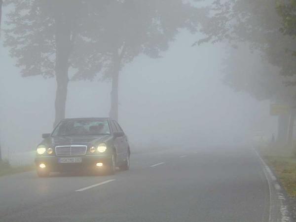 ГАИ просит водителей быть особо внимательными в туманную погоду
