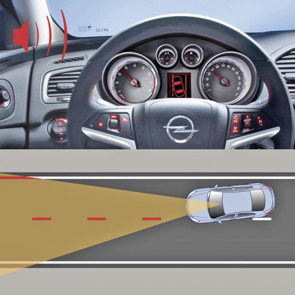 Opel Eye сканирует как дорожную разметку, так и знаки